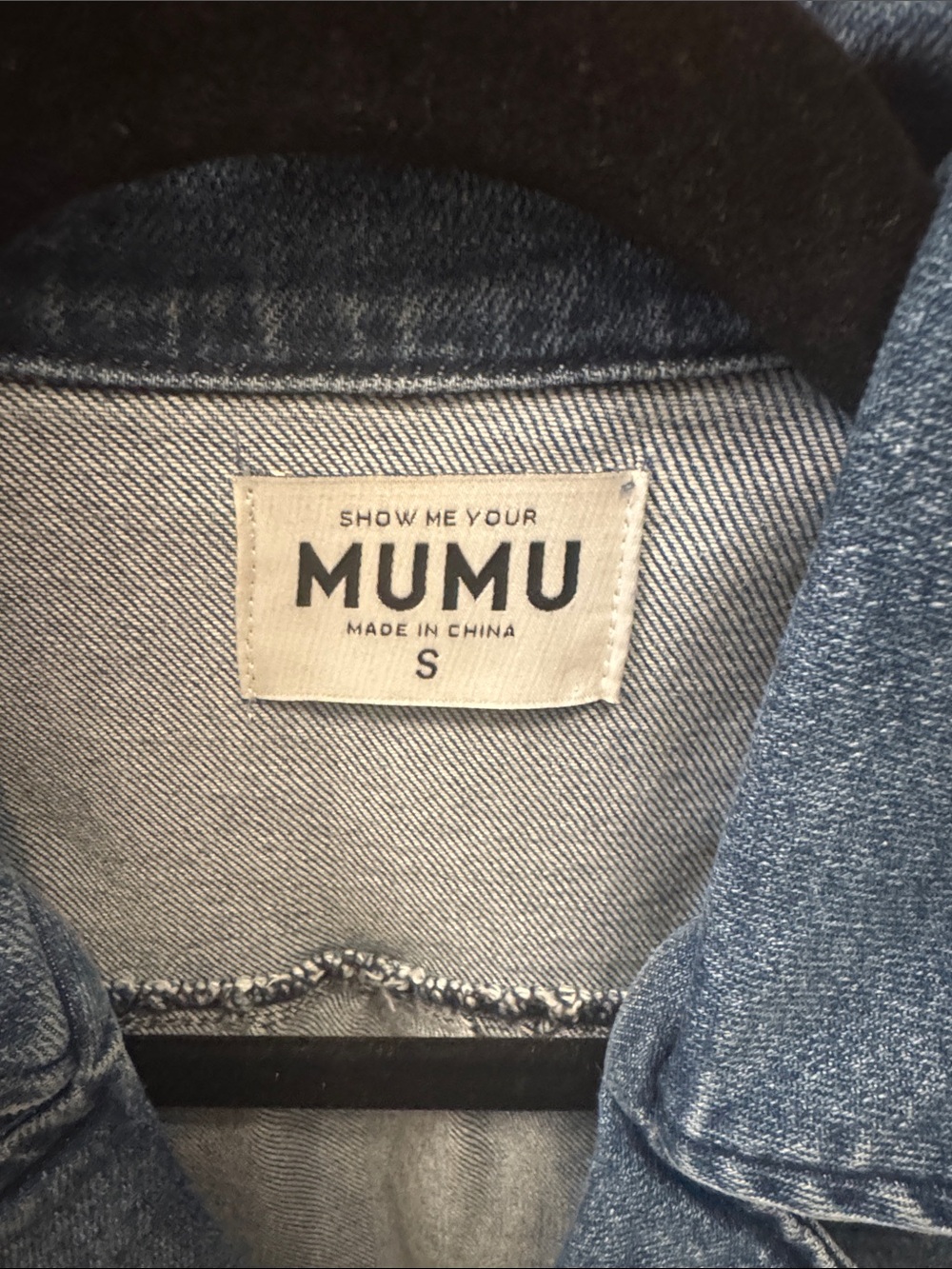 Show Me Your MuMu Blue Denim Zip-Front Mini Dress with Braided Belt - Picture 4 of 6